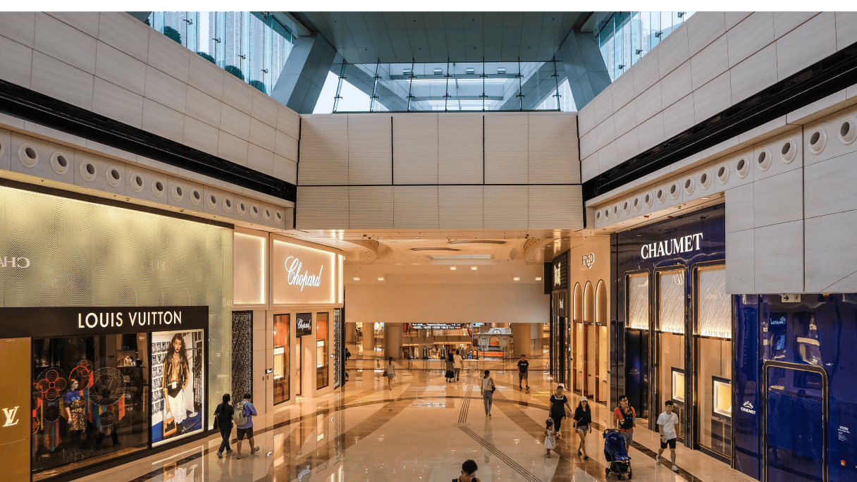 Interior de un centro comercial