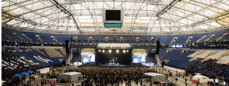 Brick station in een arena in Canada